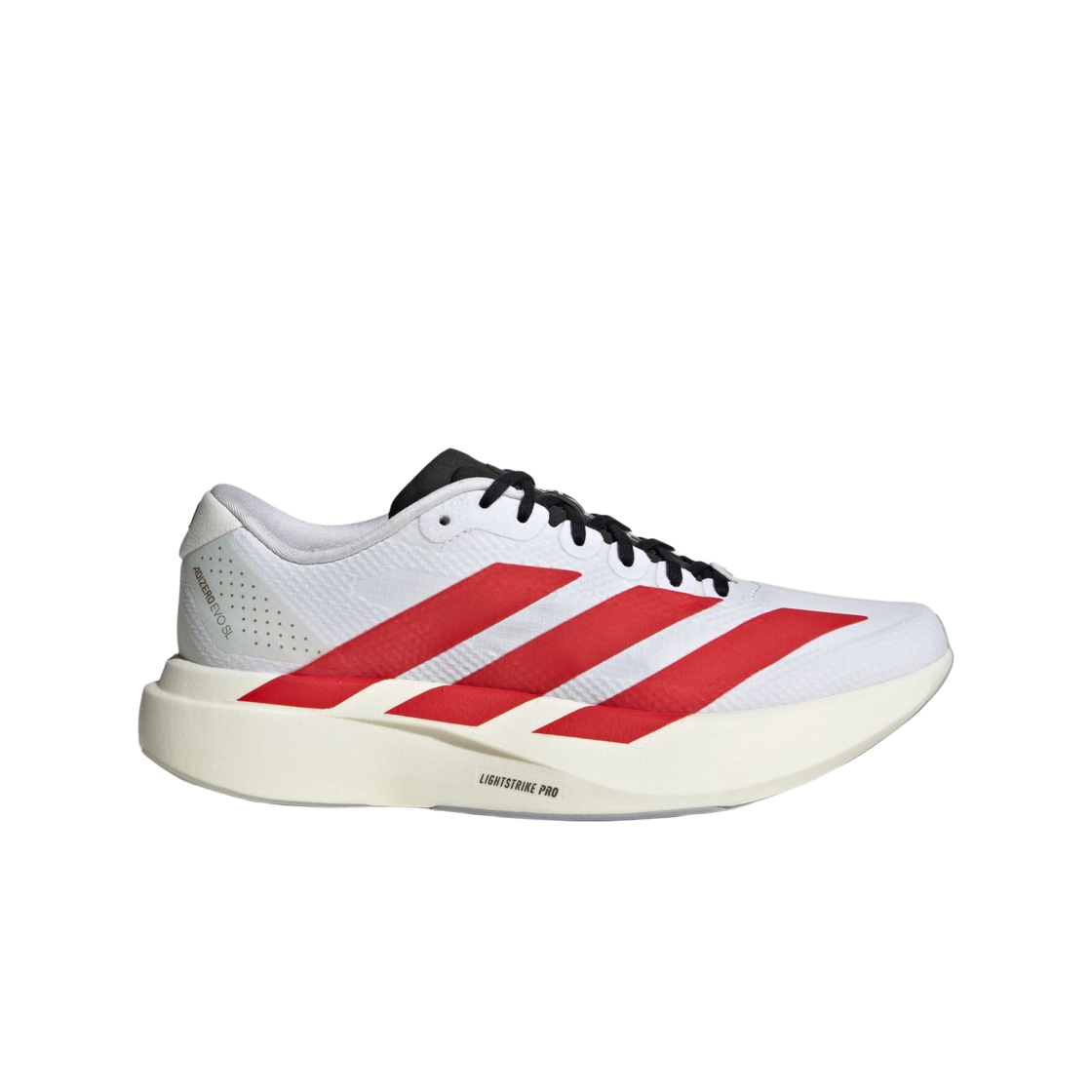 (W) 아디다스 아디제로 EVO SL 클라우드 화이트 팀 컬리지에이트 레드((W) Adidas Adizero EVO SL Cloud White Team Collegiate Red) - 1