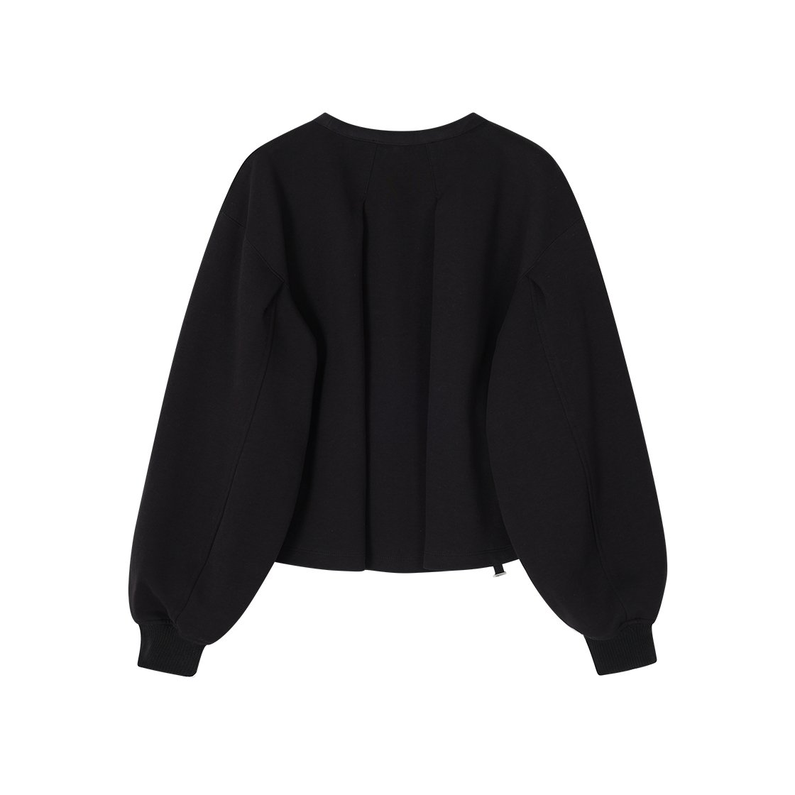 (W) 송지오 지제로 플레어 스트링 크루넥 블랙((W) SONGZIO ZZERO Flare String Crewneck Black) - 2