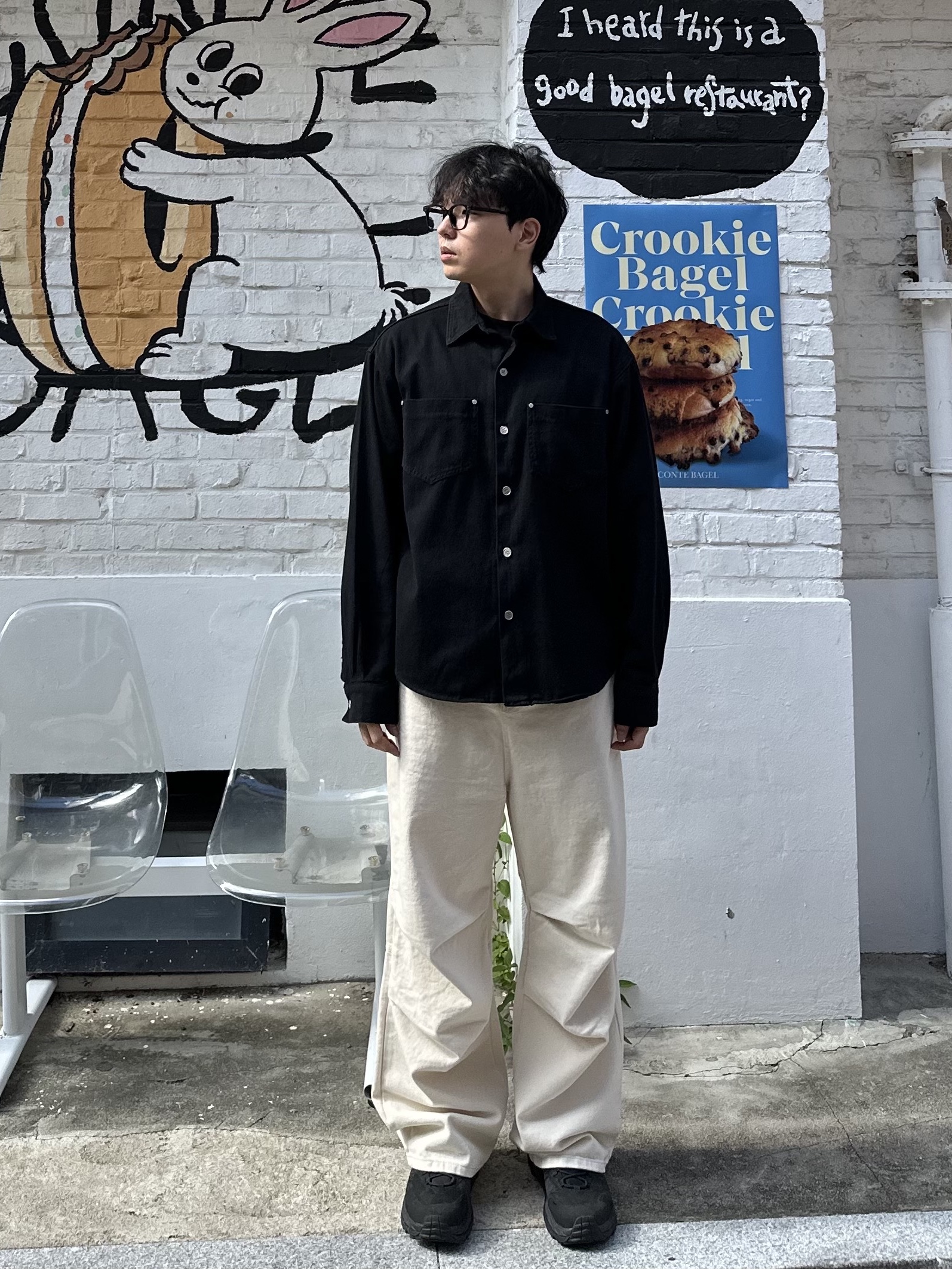 Hoka Kaha 2 Low Gore-Tex Black 착용 스타일 - 1