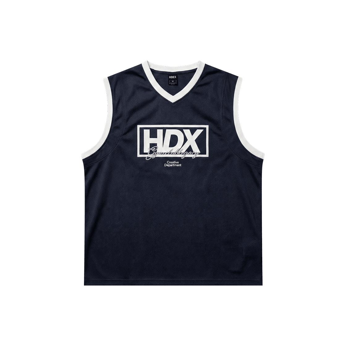 에이치덱스 박스 레이어 매쉬 슬리브리스 네이비(HDEX Box Layer Mesh Sleeveless Navy)