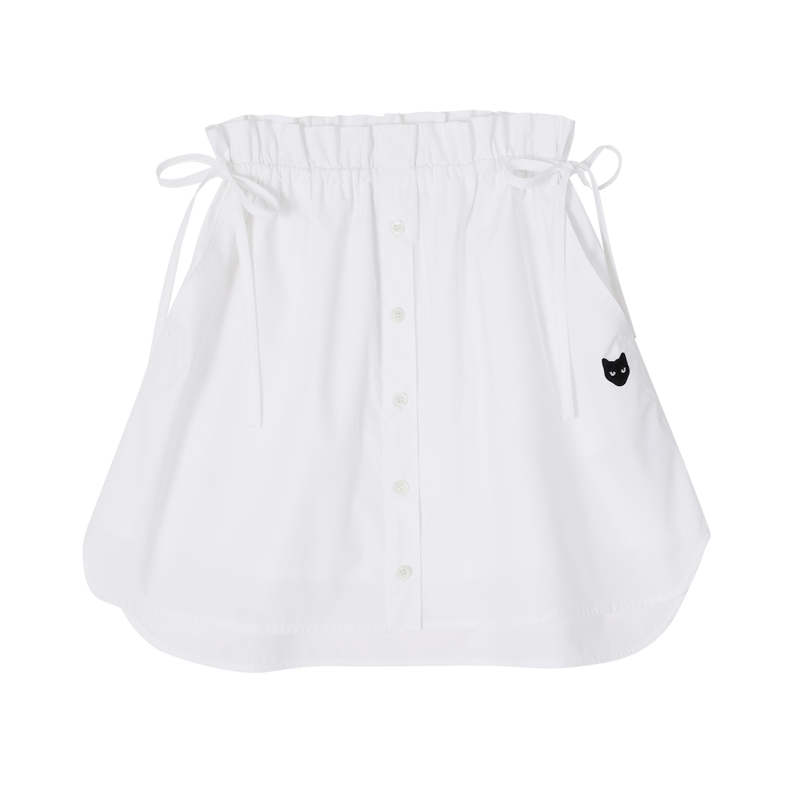 (W) 송지오 지제로 포플린 셔츠 스커트 화이트((W) SONGZIO ZZERO Poplin Shirt Skirt White)