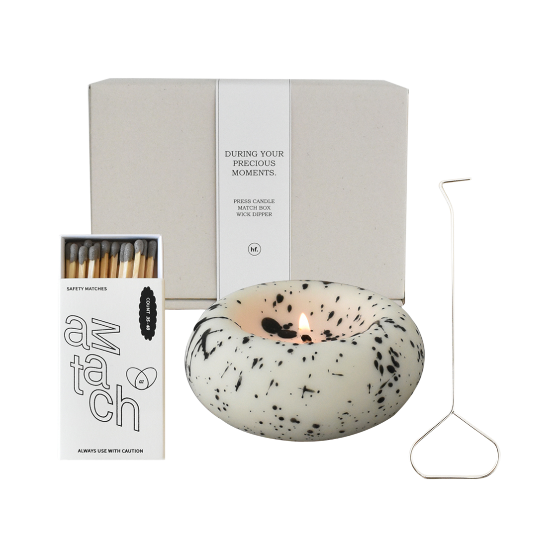 [라이터 증정] 허니플라밍고 프레스캔들 & 성냥 & 윅디퍼 기프트세트([라이터 증정] HONEY FLAMINGO Press Candle & Matches & Wick Dipper GIFT SET)