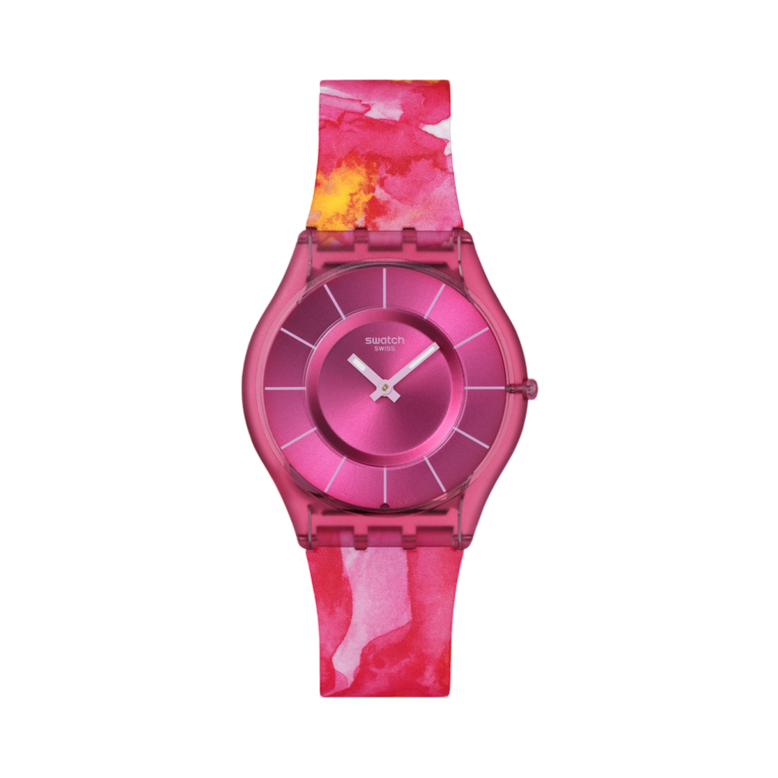 스와치 파라다이스 페탈 34mm 쿼츠 핑크(Swatch Paradise Petals 34mm Quartz Pink)