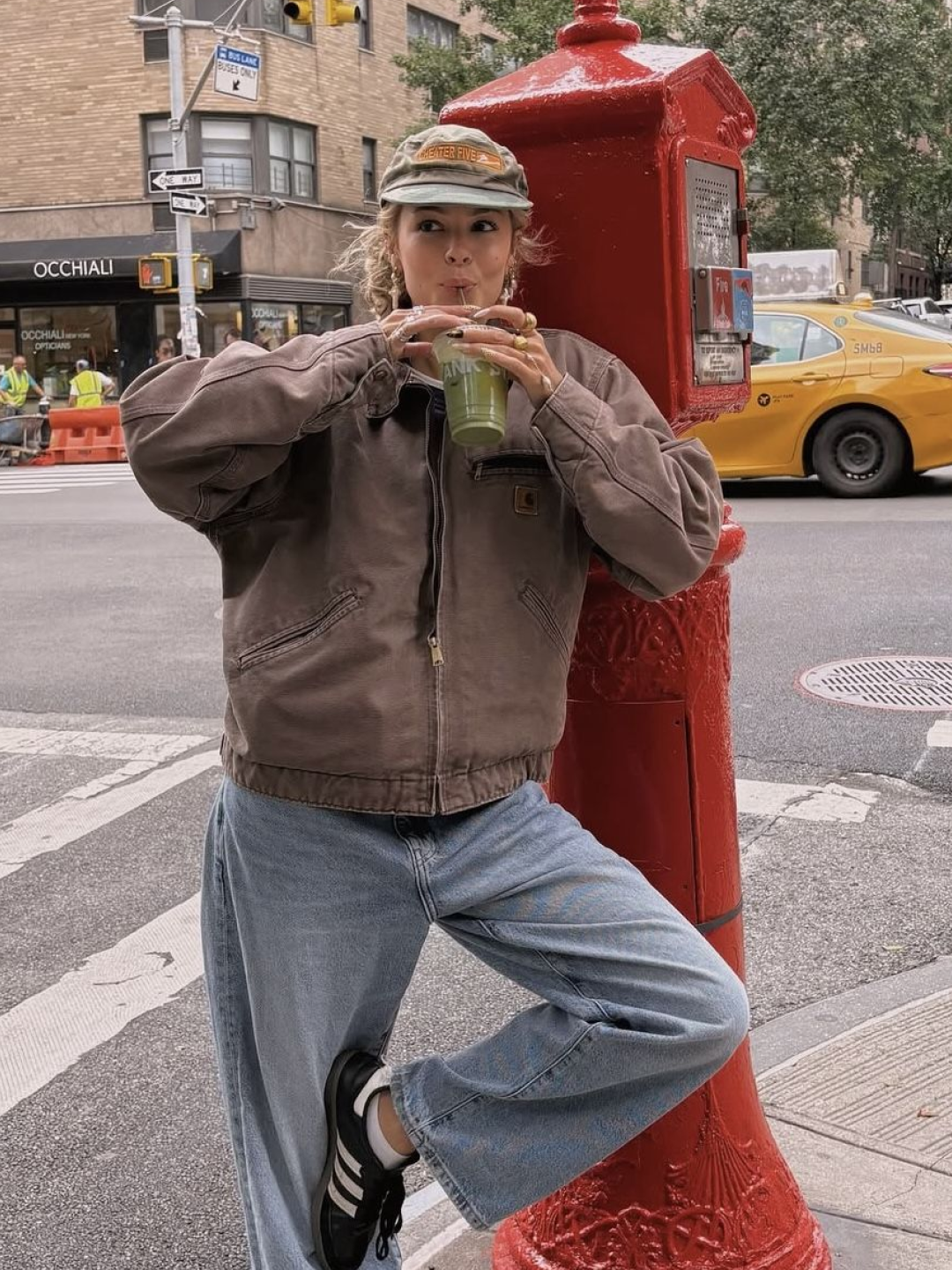 Carhartt Blanket Lined Relaxed Fit Tall Duck Detroit Jacket Carhartt Brown, Carhartt WIP Duck Detroit Jacket Camo Duck Green 착용 스타일 - 2