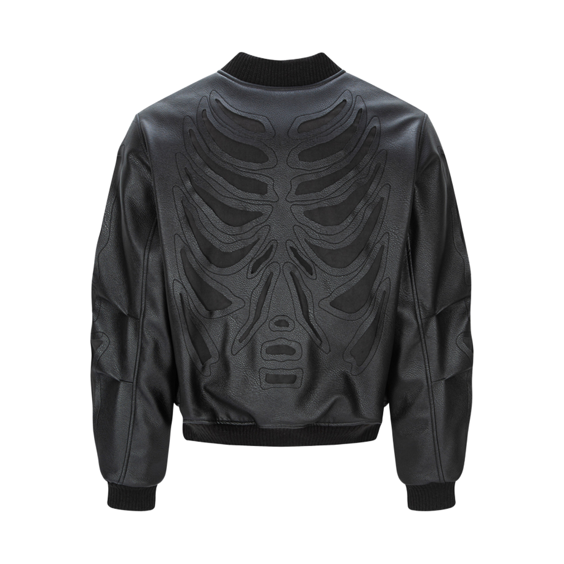 써저리 본 커팅 바시티 자켓 올블랙(Surgery Bone Cutting Varsity Jacket All Black) - 2