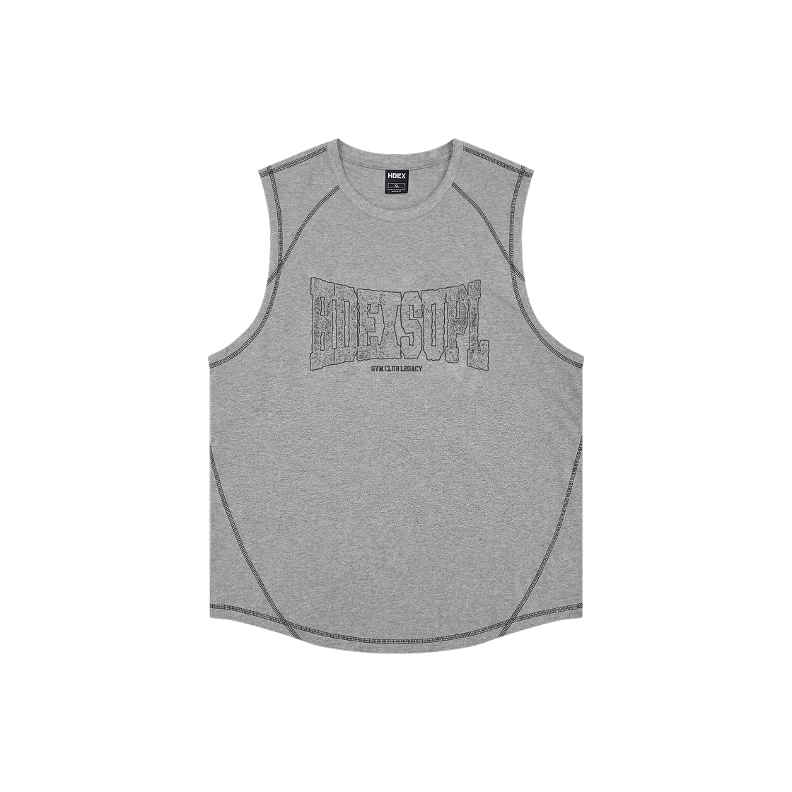 에이치덱스 메가 와이드 슬리브리스 멜란지 그레이(HDEX Mega Wide Sleeveless Melange Gray)