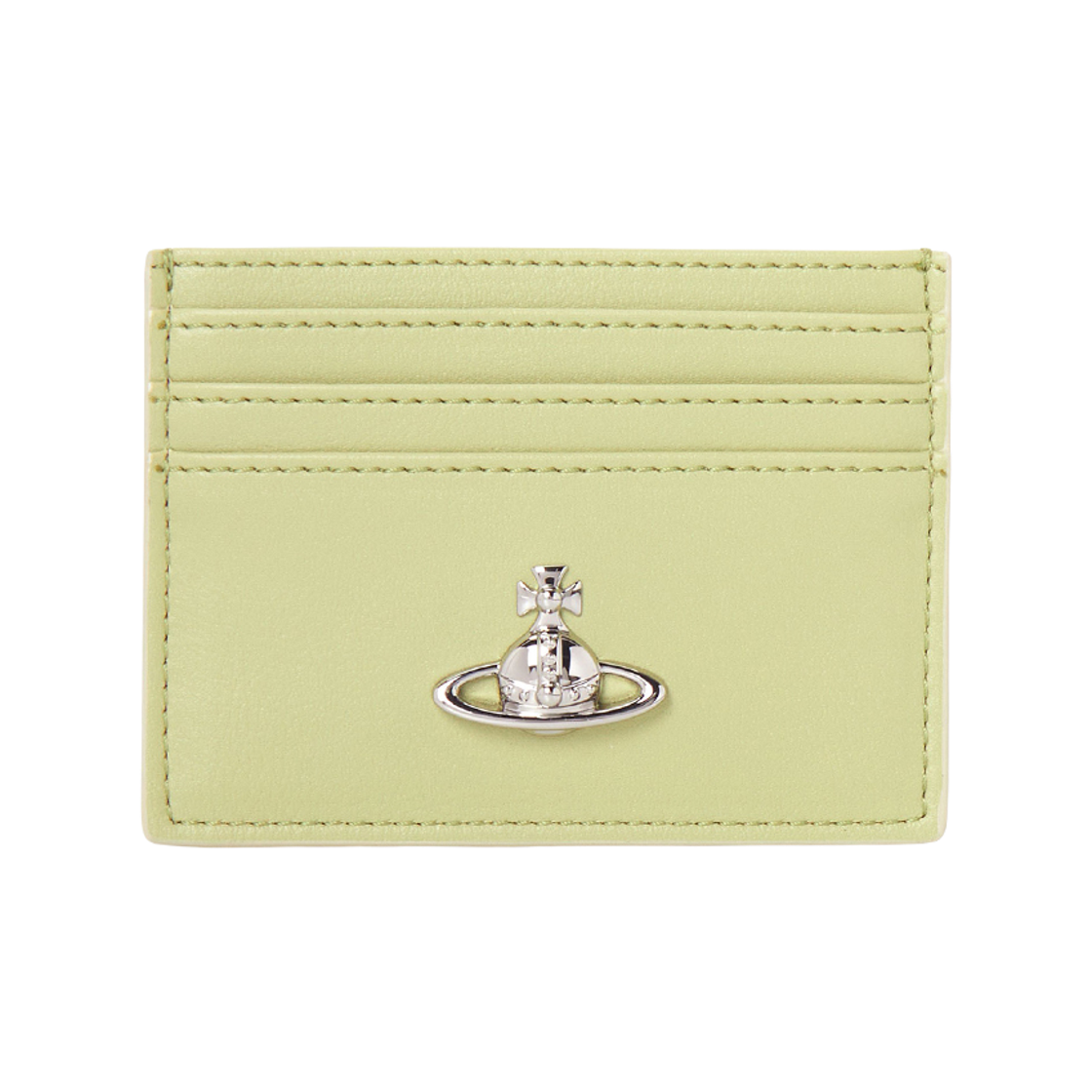 54030004W-S0026-M404 Vivienne Westwood Orb Logo Flat Card Holder Pastel Green