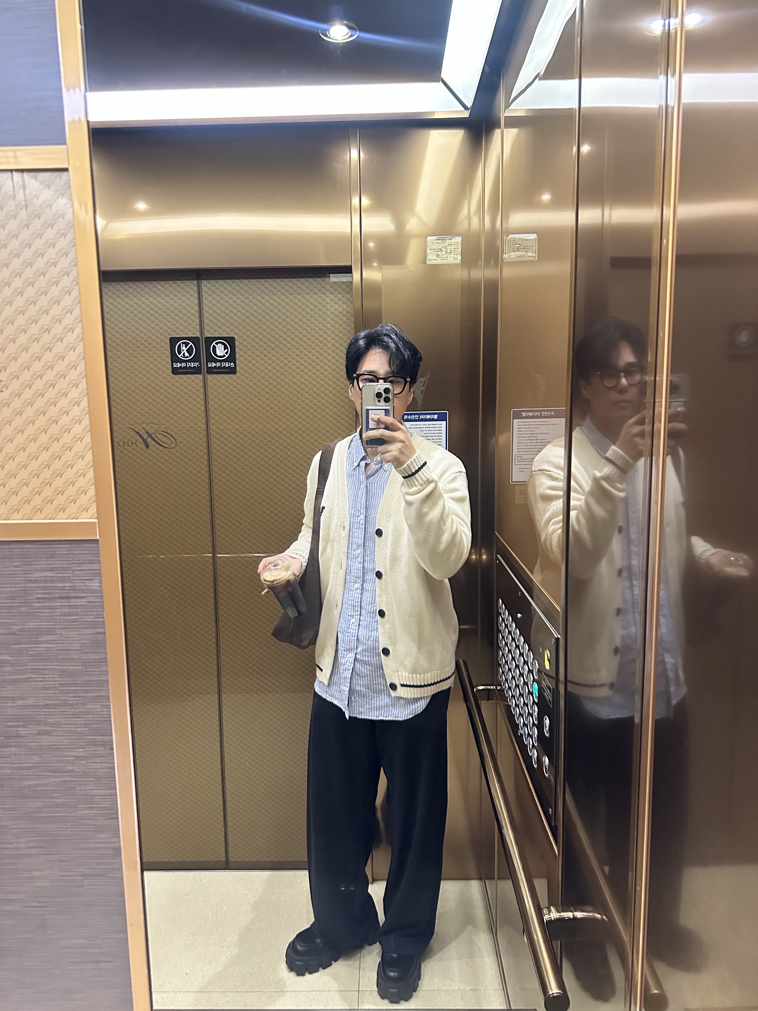 Prada Monolith Brushed Leather Loafers Black 착용 스타일