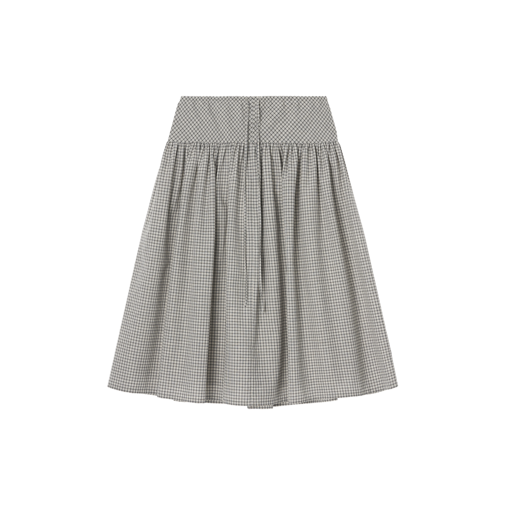 APC1SK050CKFF GBH APPAREL Side Drawstring Flare Skirt / Check
