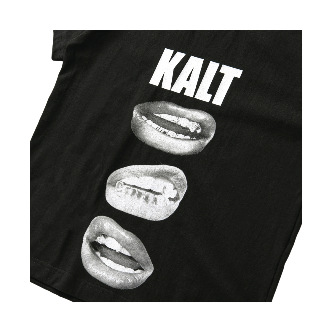 아모우 칼트 립스 하프 티셔츠 블랙(AMOU Kalt Lips Half T-Shirts Black) - 3