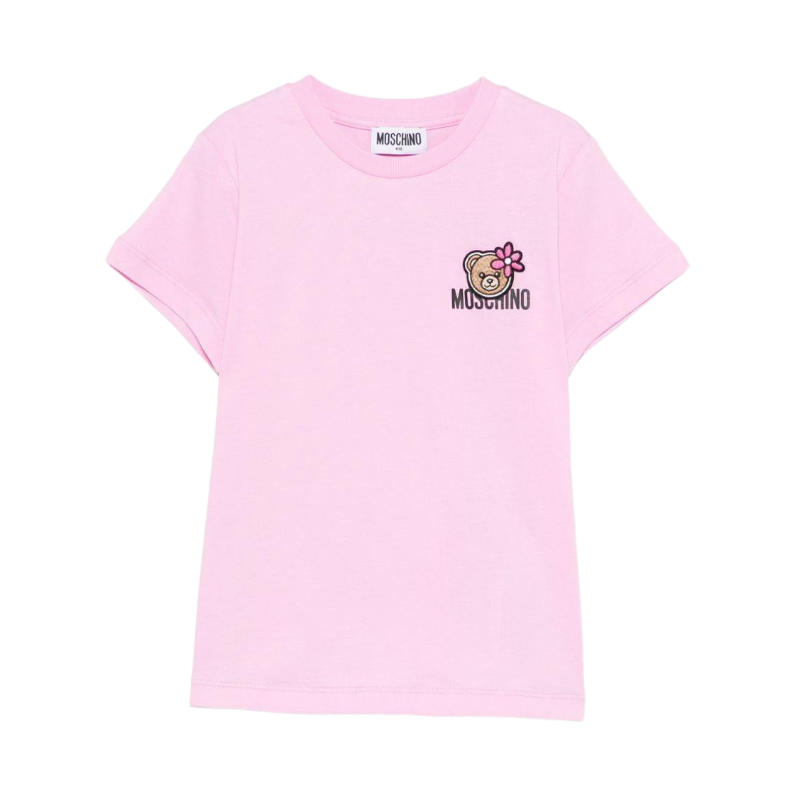 HAM03PLAA0251473 (Kids) Moschino Teddy Bear Embroidery T-Shirt Pink