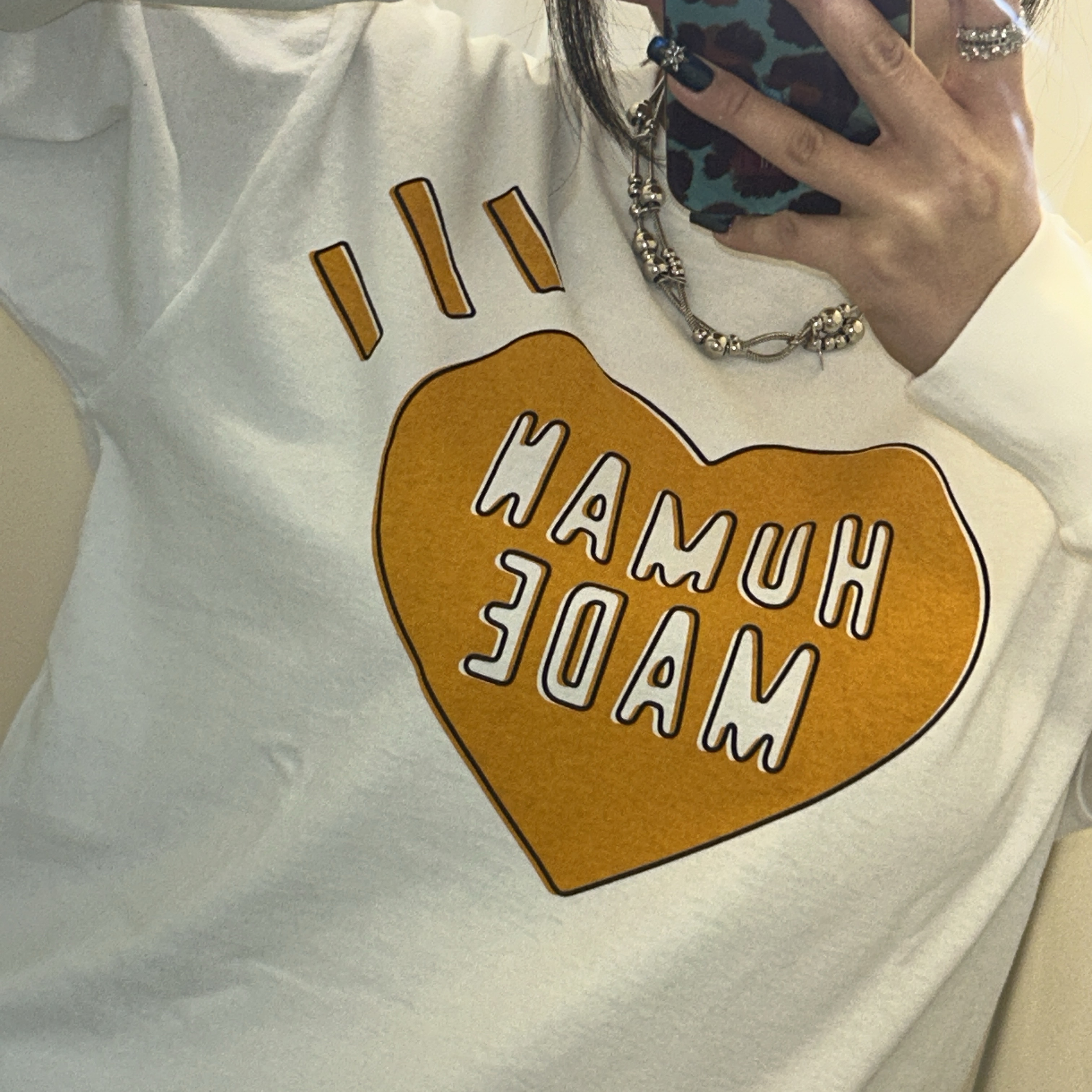 Human Made Graphic L/S T-Shirt White 착용 스타일 - 3