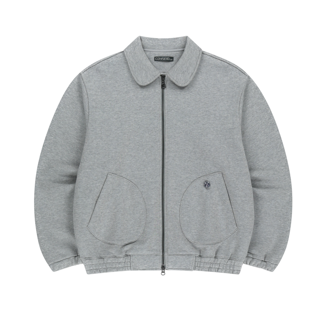 코이세이오 038 라운드 트랙 집업 멜란지 그레이