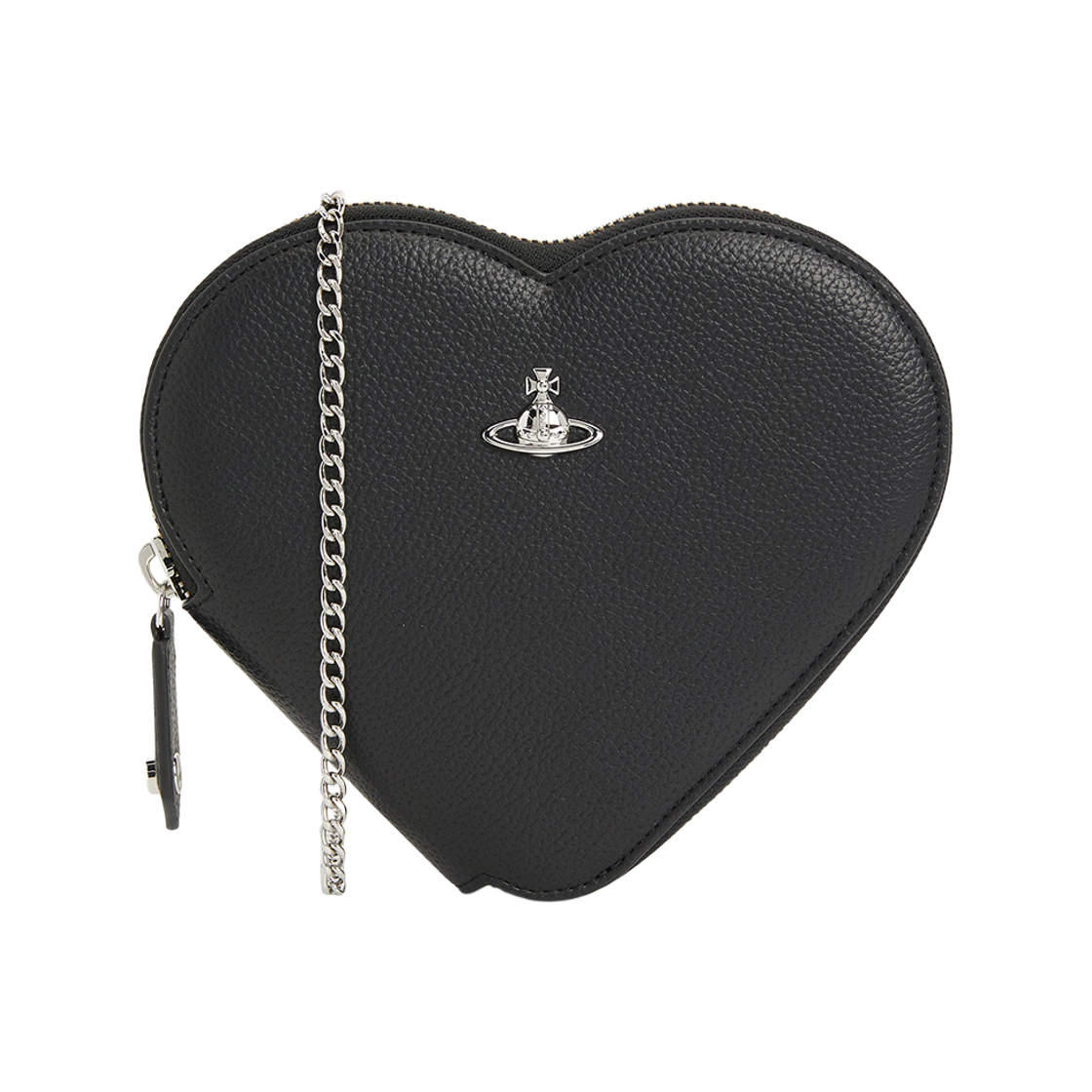 58010001W-S000D-N403 Vivienne Westwood Heart Chain Crossbody Bag Black