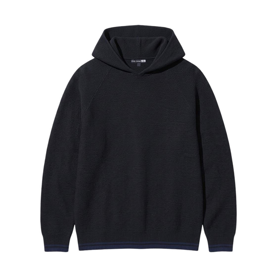 유니클로 x 로저 페더러 워셔블 3D 니트 풀오버 후드 블랙(Uniqlo x Roger Federer Washable 3D Knit Pullover Hoodie Black)