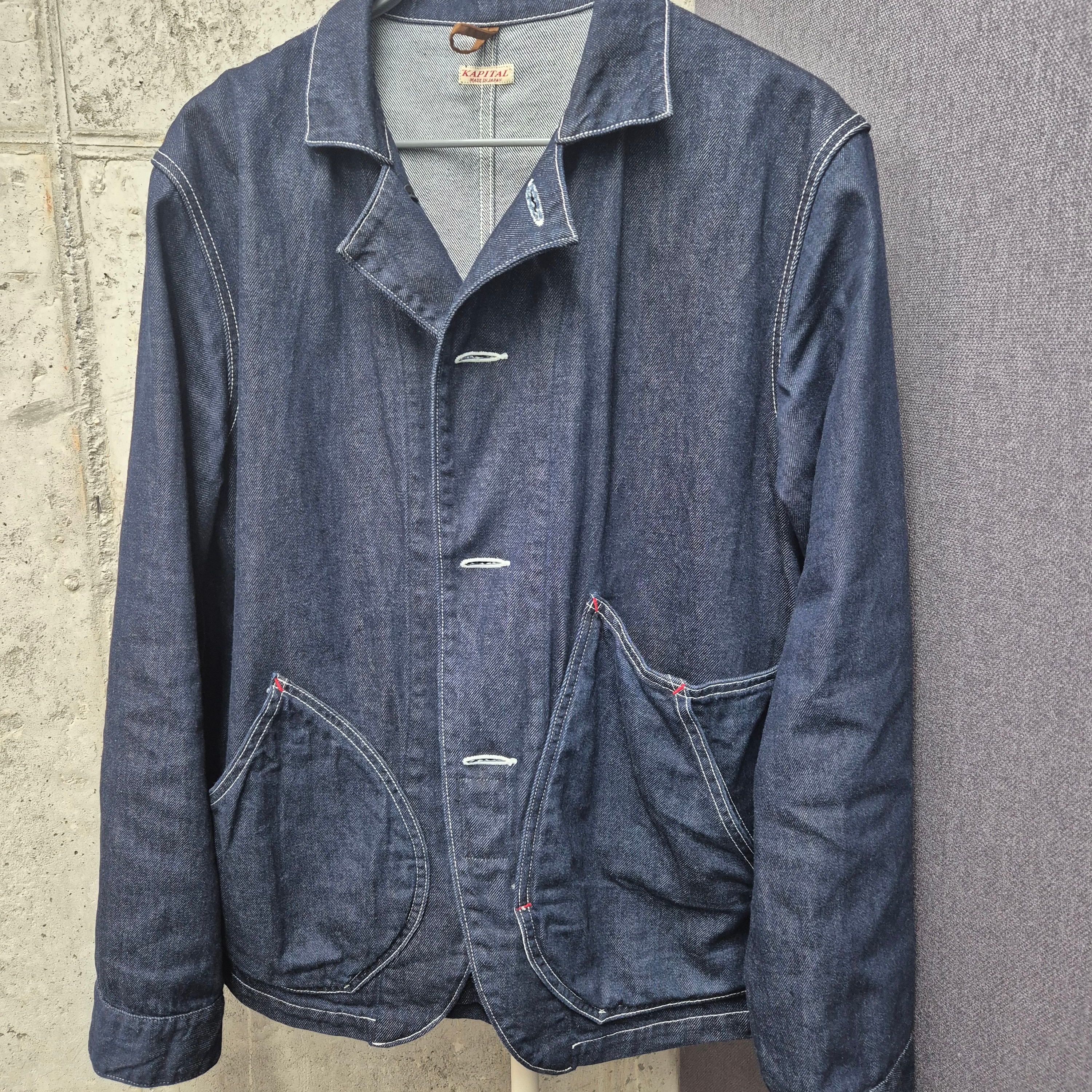 Kapital 11.5 oz. Denim & 8 oz. Denim Apple Man Coverall Indigo 착용 스타일 - 1
