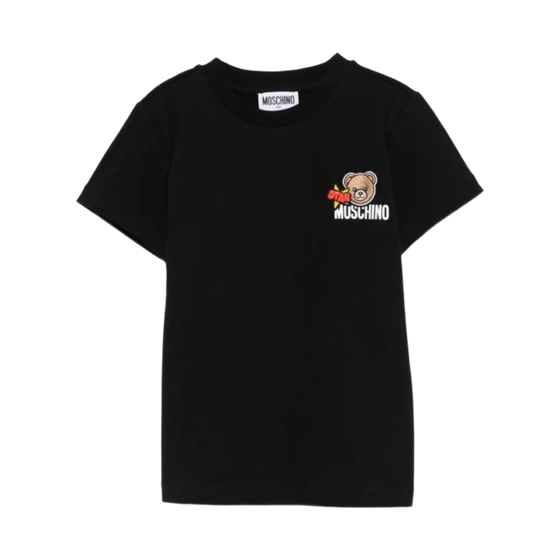 (키즈) 모스키노 코튼 티셔츠 블랙((Kids) Moschino Cotton T-Shirt Black)