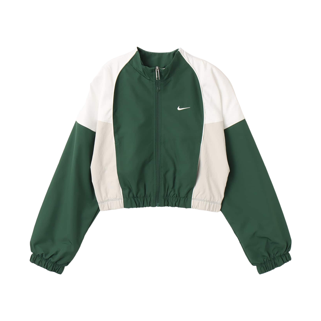 (W) 나이키 NSW 슈렁큰 트랙 자켓 퍼 화이트 - 아시아((W) Nike NSW Shrunken Track Jacket Fir White - Asia) - 1