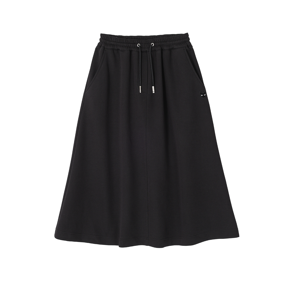 WI2SK800BK (W) SONGZIO ZZERO Panther Long Flare Jersey Skirt Black