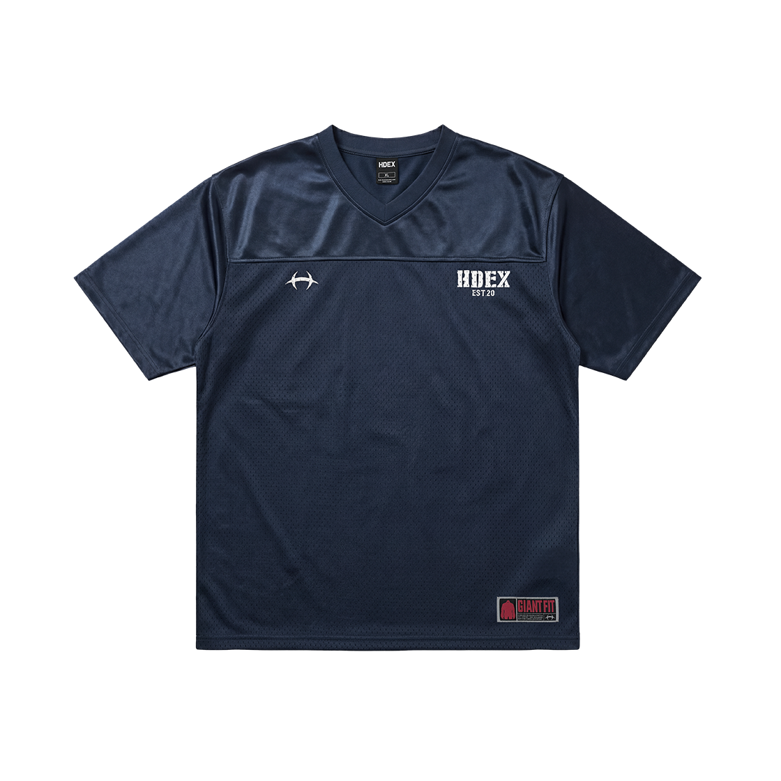 에이치덱스 코어 럭비 오버핏 숏 슬리브 네이비