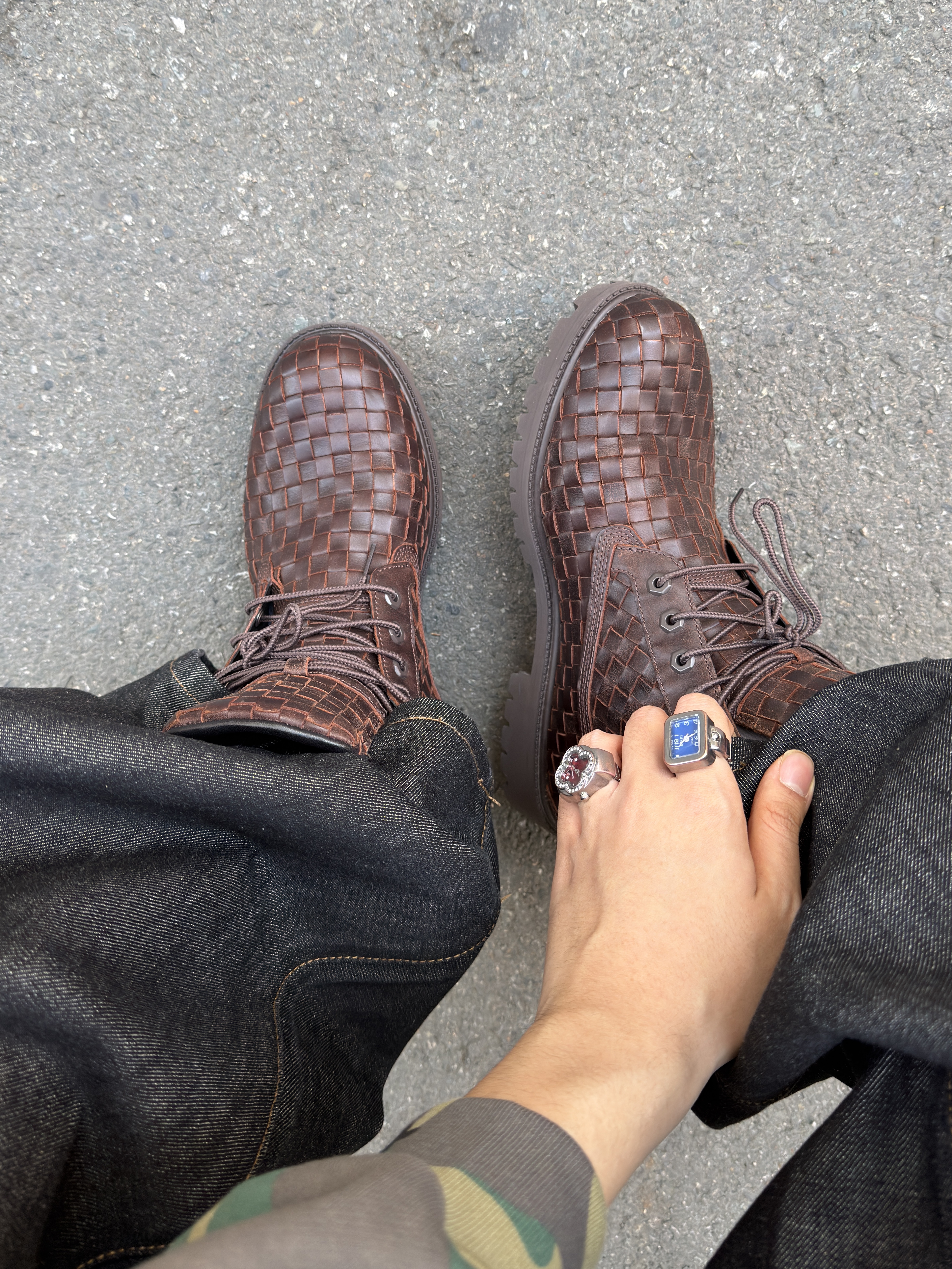 Timberland Premium 6 inch Boots Dark Brown - Medium 착용 스타일