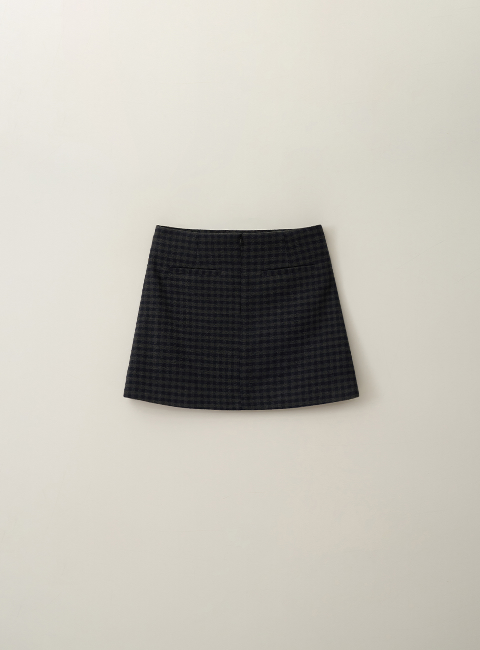 뮈르뮈르 루네 체크 울 스커트 네이비체크(Murmure Lune Check Wool Skirt Navy) - 2