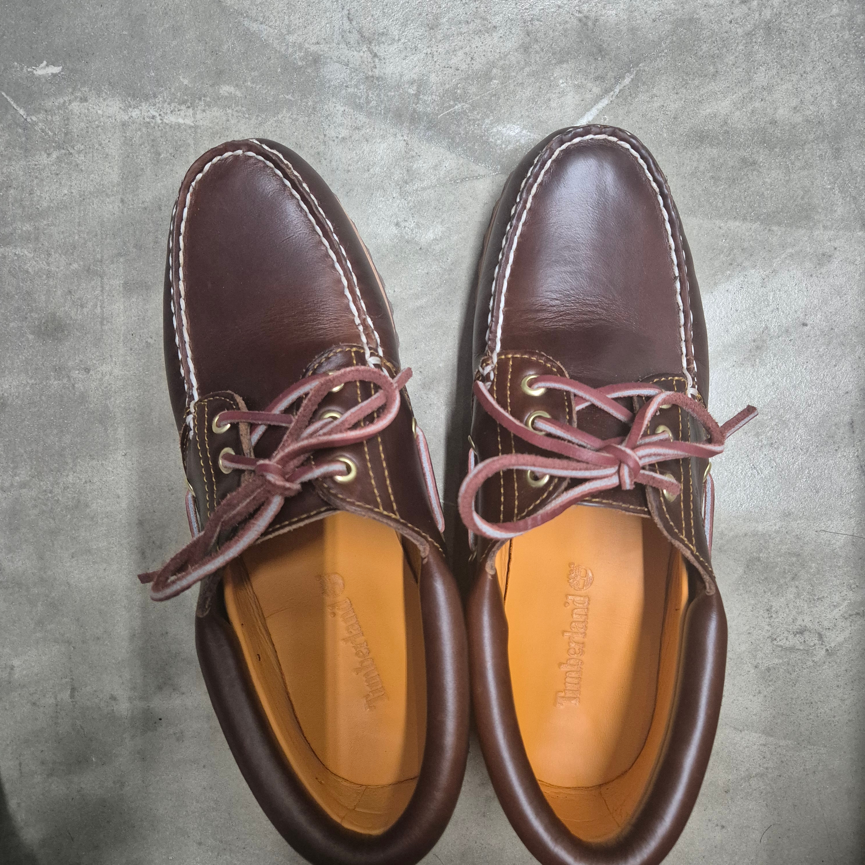 Timberland Classic 3-Eye Boat Shoes Brown - Wide 착용 스타일 - 2