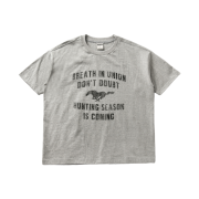 AMOU Vintage Horse Half T-Shirts Gray