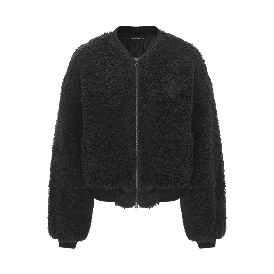 써저리 레더 패치 퍼 마원 블랙(Surgery Leather Patch Fur Ma-1 Black)