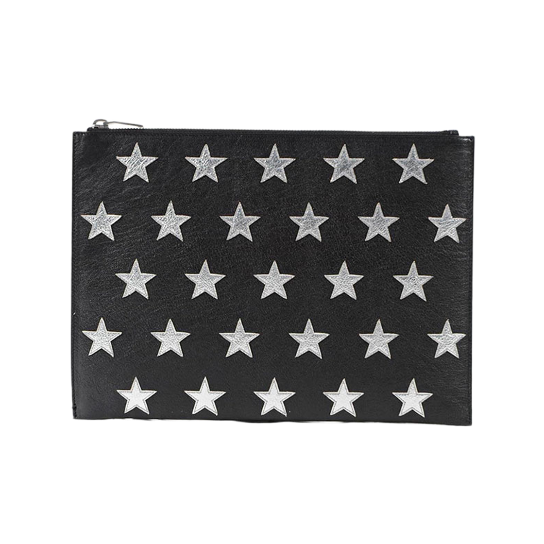 397295-CU0C6-1054 Saint Laurent Rider California Star Patch Pouch Black Platinum
