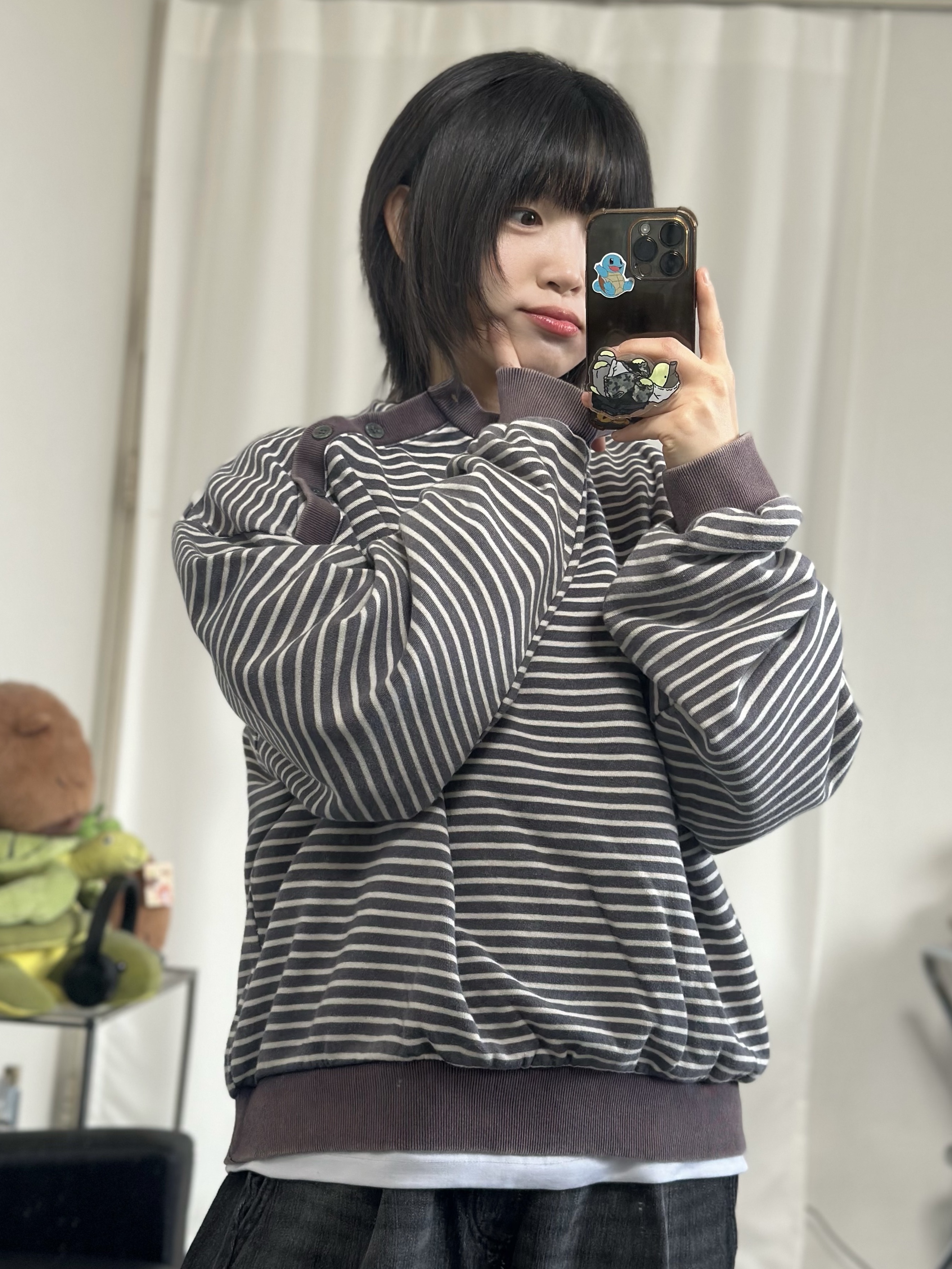 Stussy Canvas Side Pouch Washed Black 착용 스타일 - 6