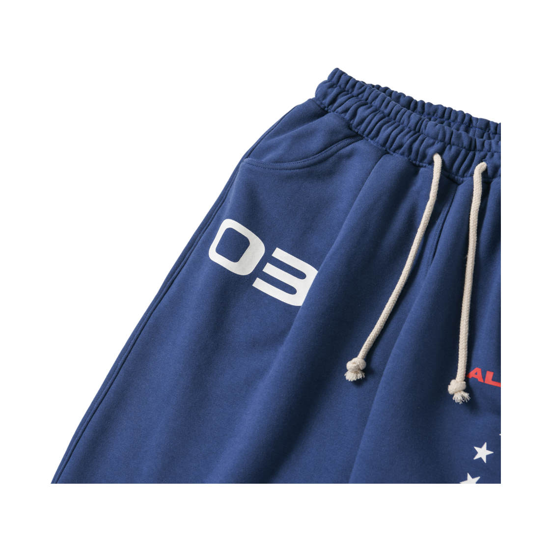 아모우 홀스 원턱 버뮤다 팬츠 블루(AMOU Horse One Tuck Bermuda Pants Blue) - 2