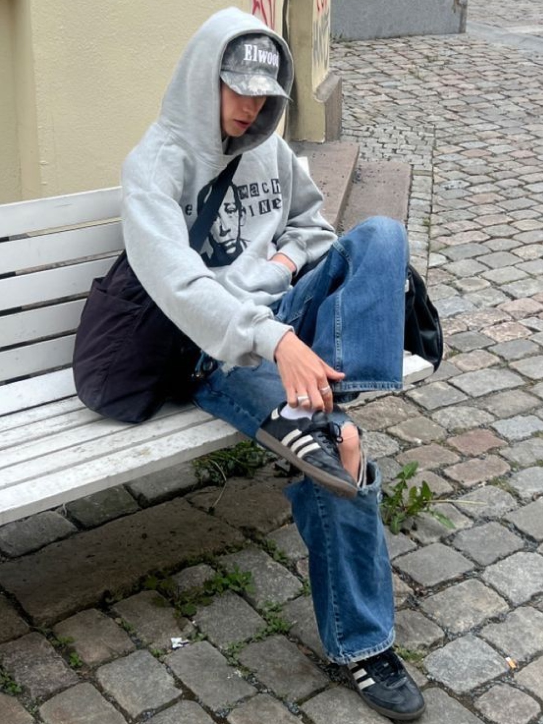 Stussy Basic Stussy Zip Hoodie Ash Heather, Stussy Basic Stussy Zip Hoodie Navy 2024, 2025 착용 스타일 - 5