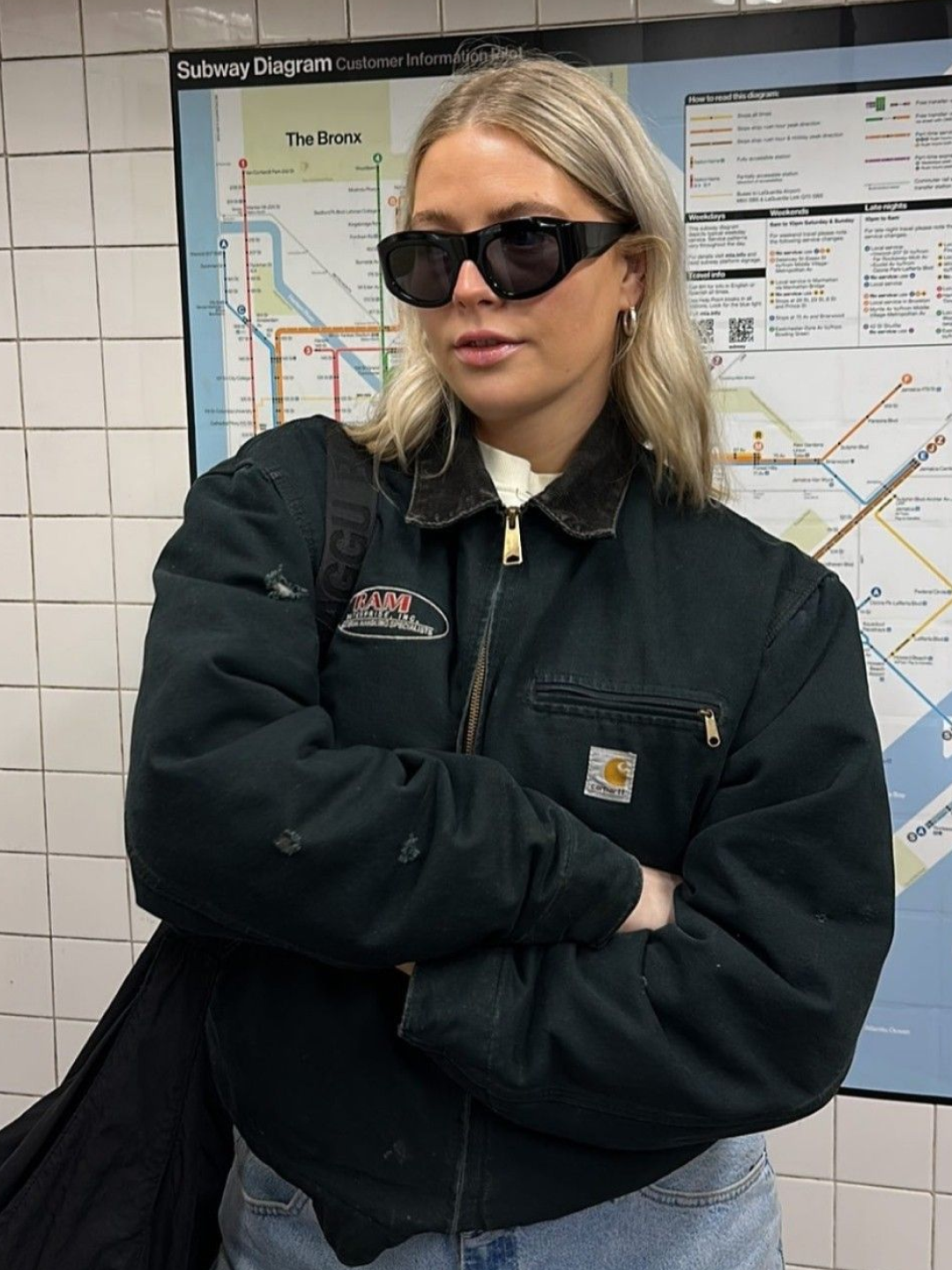 Carhartt Blanket Lined Relaxed Fit Tall Duck Detroit Jacket Carhartt Brown, Carhartt WIP Duck Detroit Jacket Camo Duck Green 착용 스타일 - 4