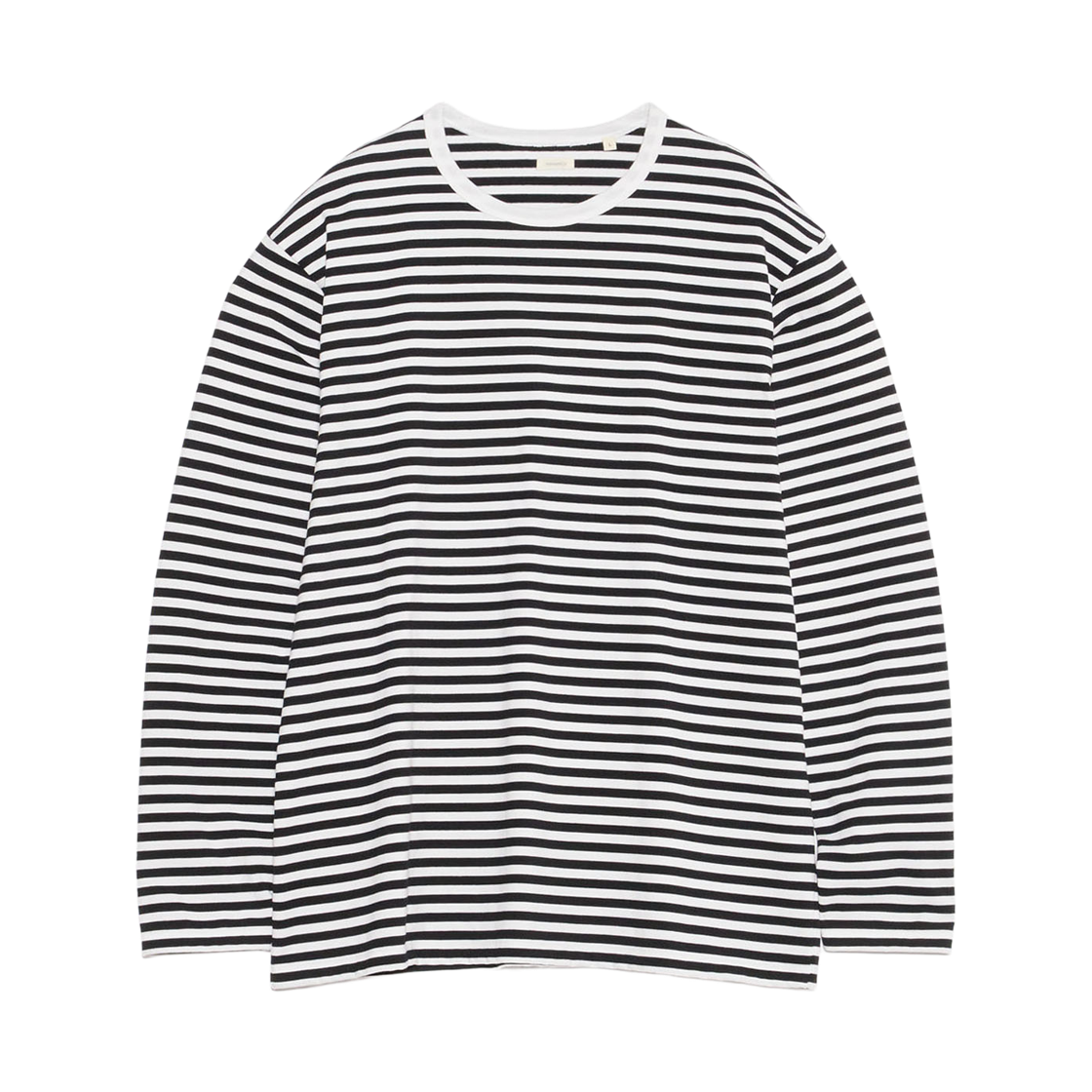 S25SH119 Nanamica Coolmax Stripe Jersey LS T-Shirt Black White