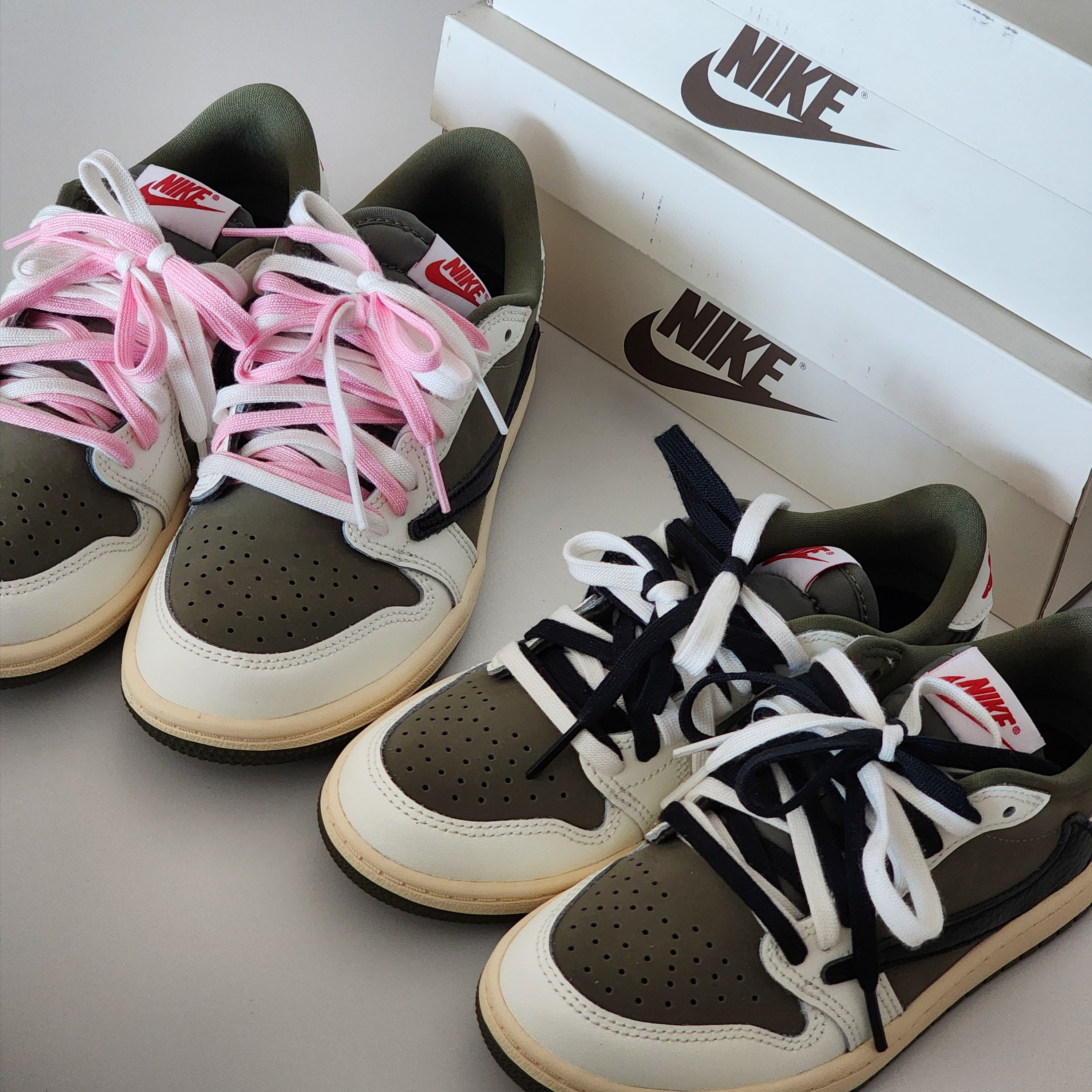 (PS) Jordan 1 x Travis Scott Retro Low OG SP Reverse Olive 착용 스타일