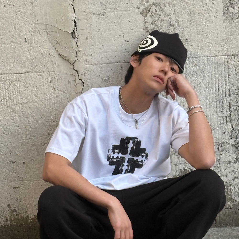 아모우 레이저 크로스 하프 티셔츠 화이트(AMOU Razor Cross Half T-Shirts White) - 4