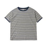 AMOU Amou Multi Stripe Ringer T-Shirts Melange