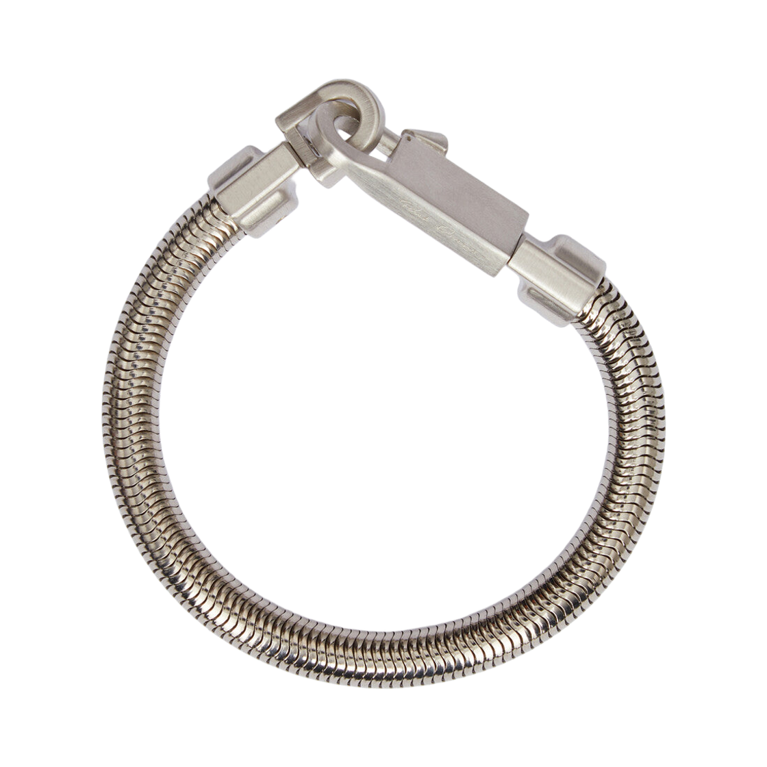 RA01F0802-MET225-128 Rick Owens Snake Bracelet Silver