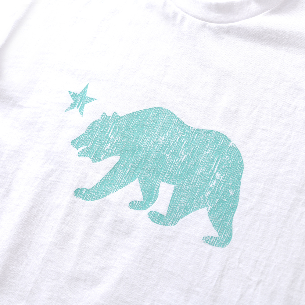 아모우 캘리 베어 하프 티셔츠 화이트(AMOU Cali Bear Half T-Shirts White) - 3