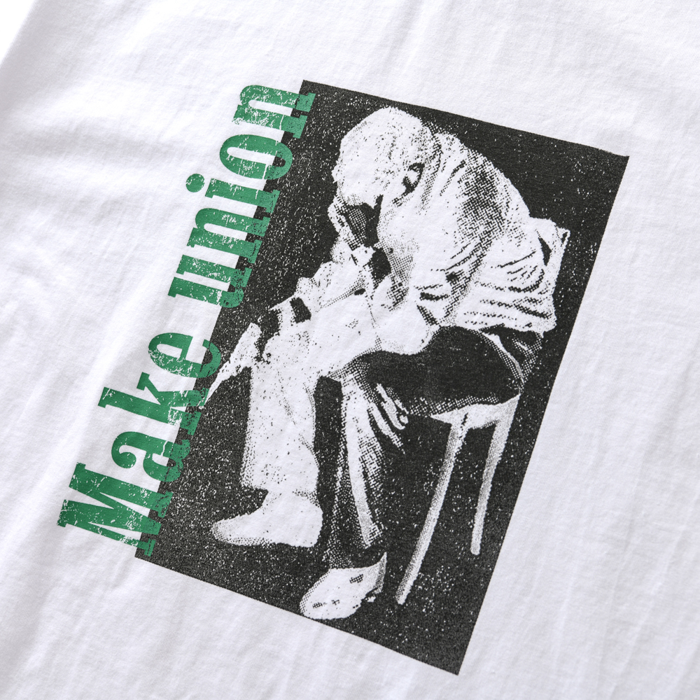 아모우 트러블 하프 티셔츠 화이트(AMOU Trouble Half T-Shirts White) - 3