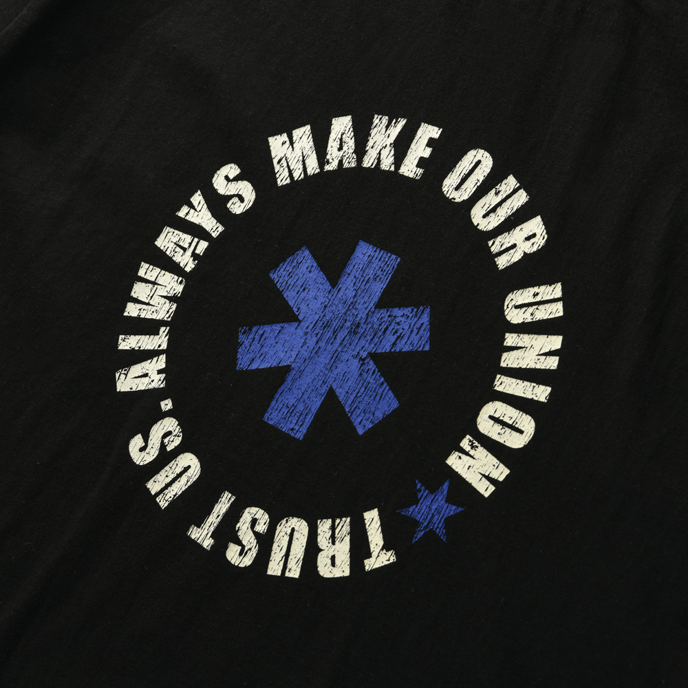 아모우 레터링 서클 하프 티셔츠 블랙(AMOU Lettering Circle Half T-Shirts Black) - 3