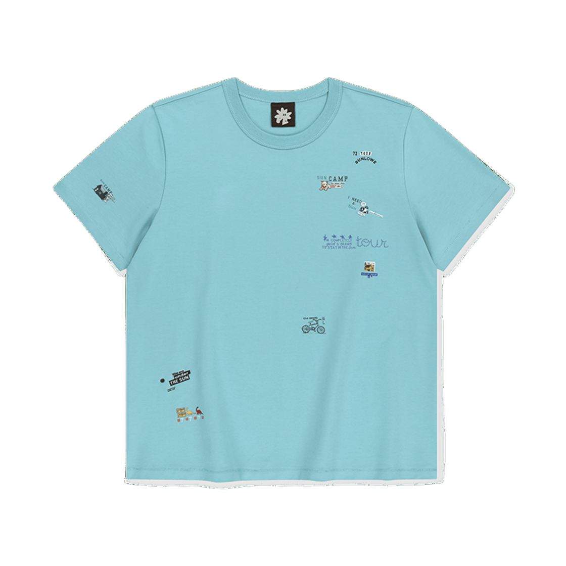 SL261TTSST07TB [트리플적립]SUNLOVE Collage Tee Light Blue