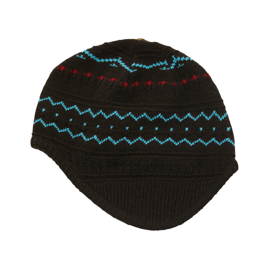 리지 페어 아일 이어머프 비니 브라운(LLEGE Fair Isle Earmuff Beanie Brown)