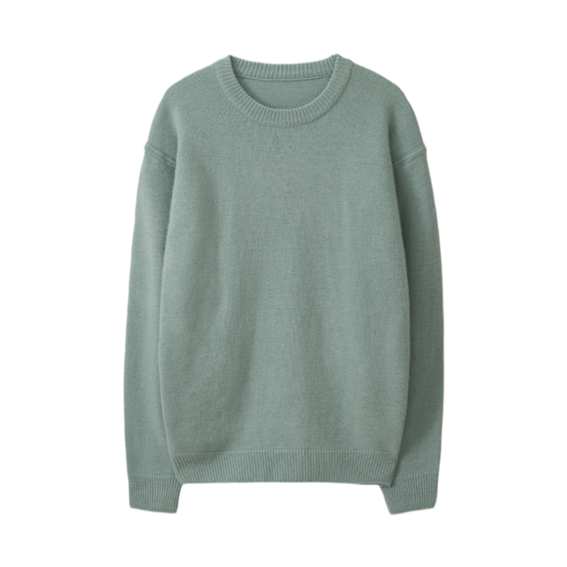 00077 Murmure Neri Fine Wool Shoulder-Lined Round Knit Blue