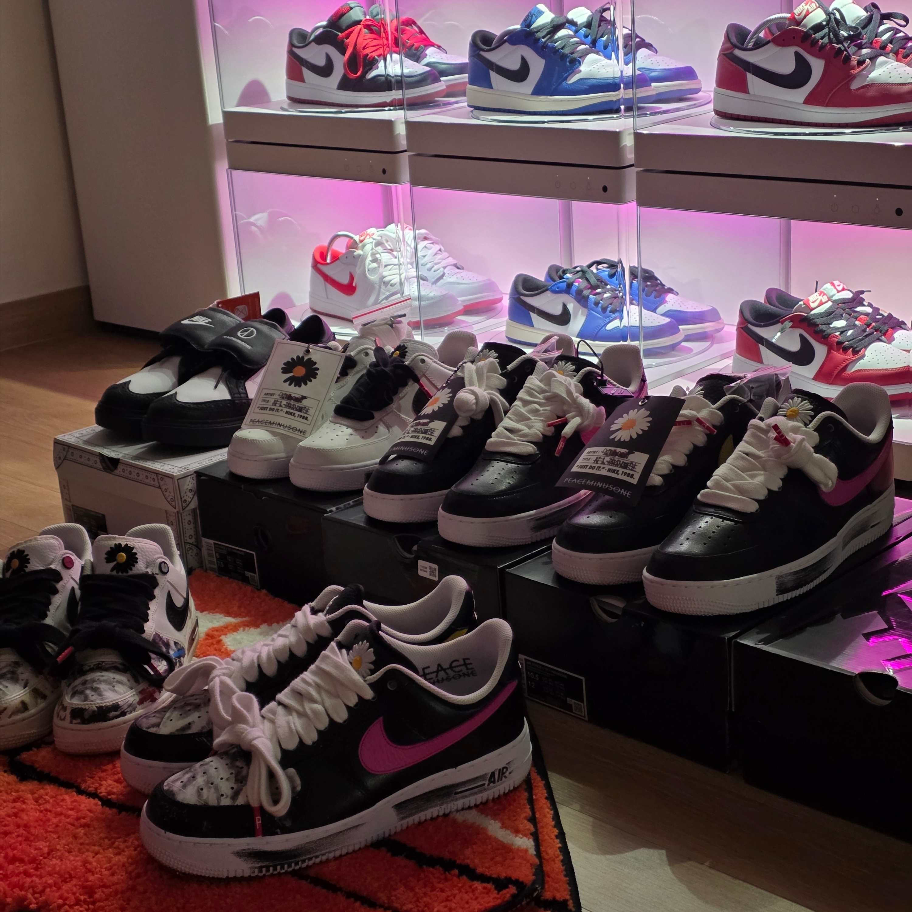 Nike x Peaceminusone Air Force 1 Low Para-Noise 3.0 Black and Multicolor, Nike x Peaceminusone Air Force 1 Low Para-Noise 2.0 착용 스타일