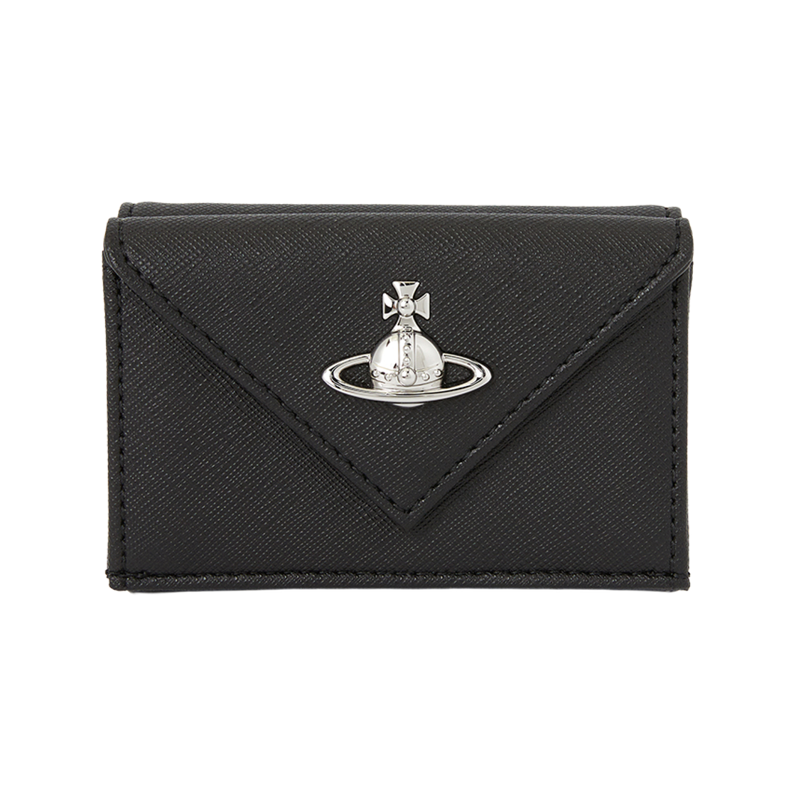 [15% 쿠폰] 비비안 웨스트우드 엔벨로프 사피아노 레더 월렛 블랙([15% 쿠폰] Vivienne Westwood Envelope Saffiano Leather Wallet Black)