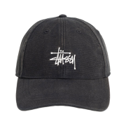 Stussy Washed Basic Stussy Cap Black