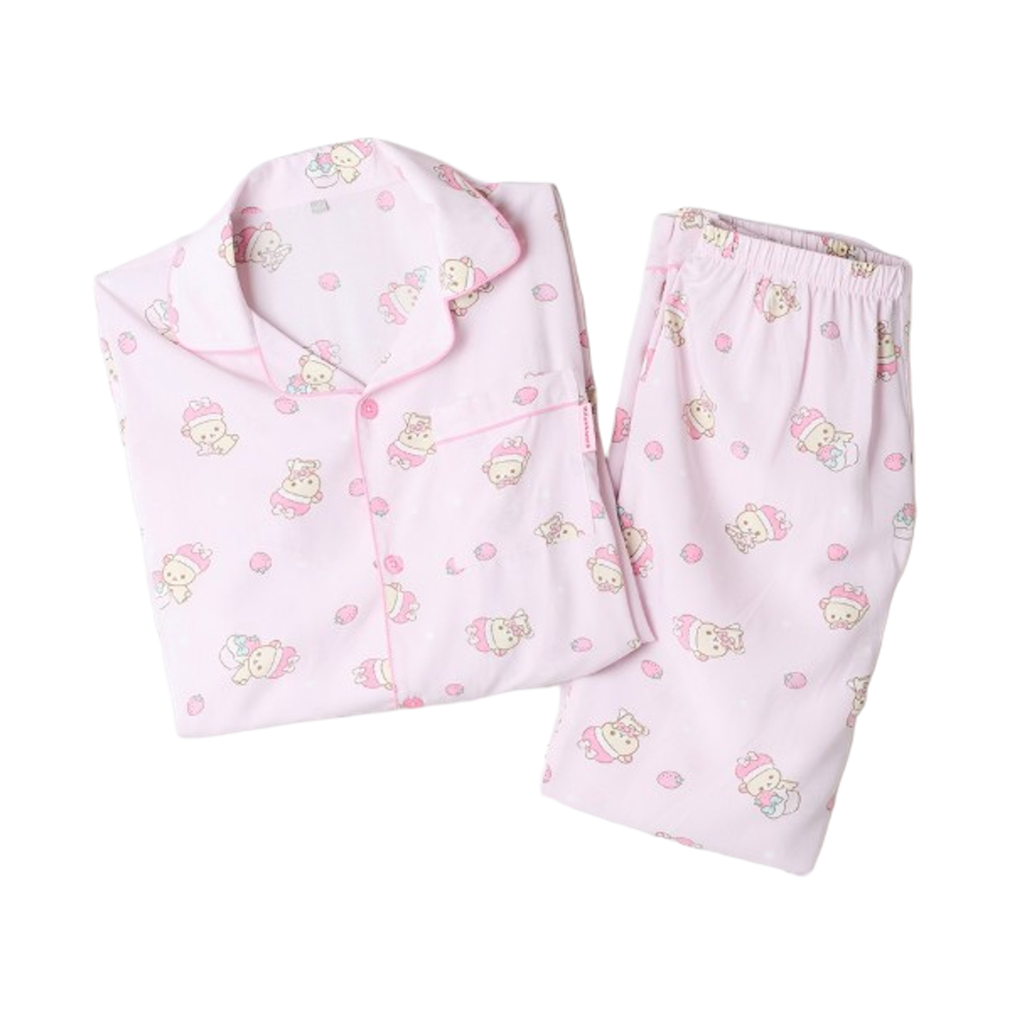 스파오 x 리락쿠마 쿠마들의 자유시간 롱슬리브 파자마 핑크(Spao x Rilakkuma Kuma’s Free Time Long Sleeve Pajama Pink)