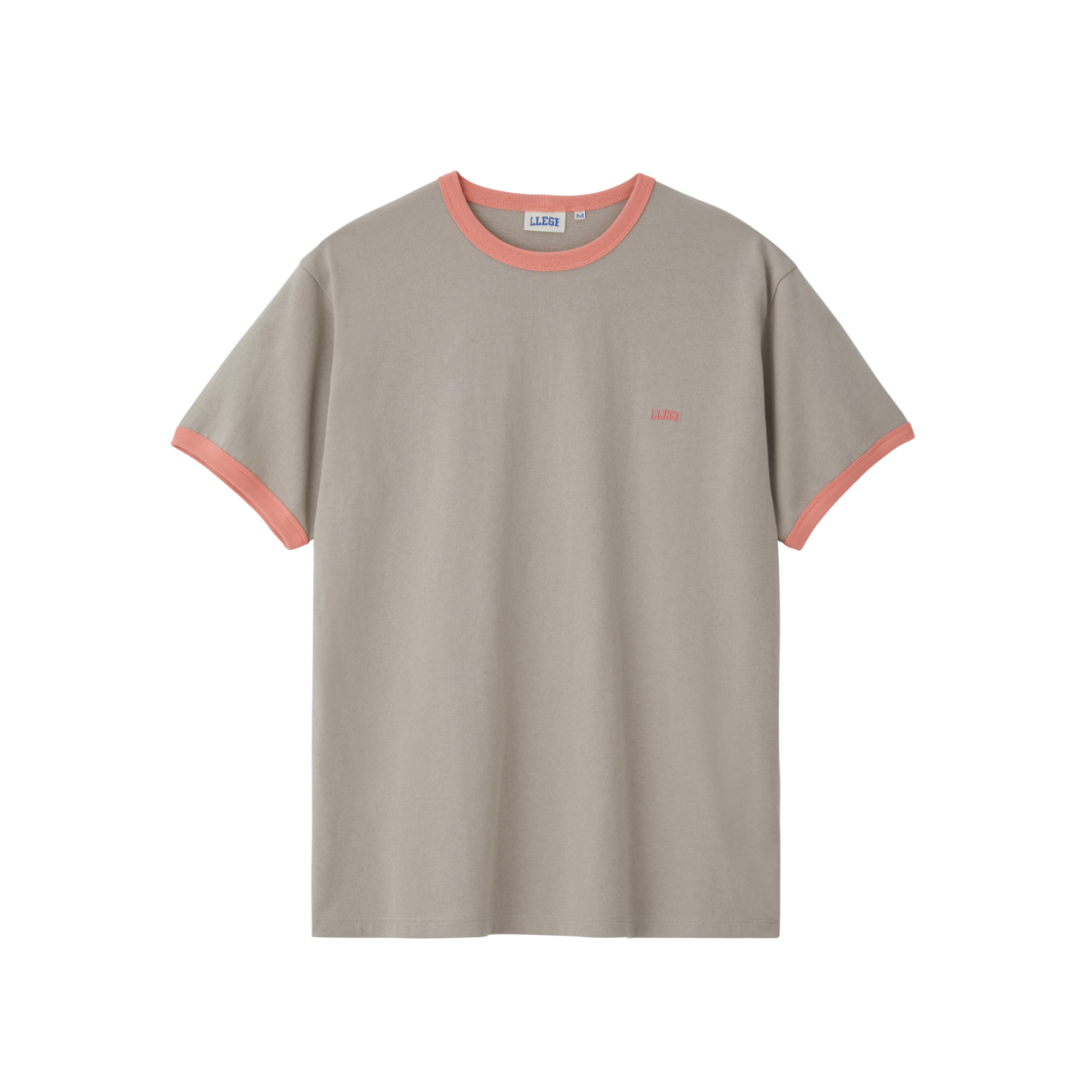 리지 리지 로고 링거 티셔츠 그레이(LLEGE Llege Logo Ringer T-Shirt Grey)